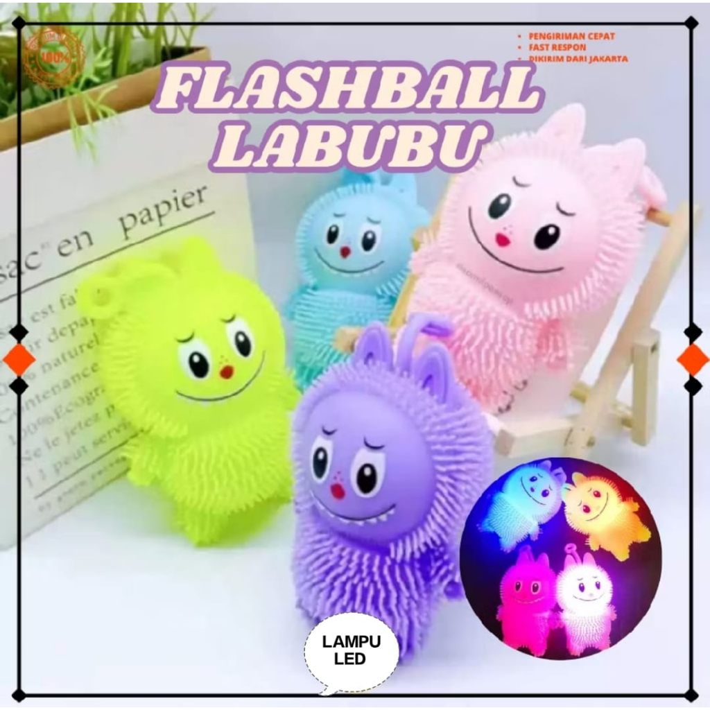 Jual MAINAN PUFFER BALL KARAKTER LABUBU MAINAIN LABUBU KARET REMAS ...