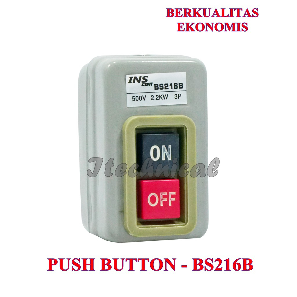 Jual PUSH BUTTON INS ON-OFF BS216 | Shopee Indonesia