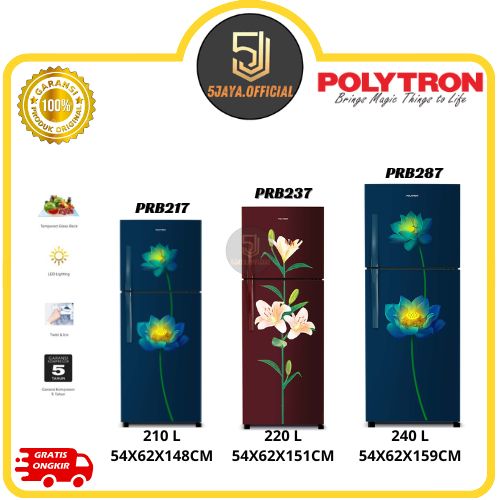Jual Kulkas Polytron 2 Pintu - PRB217/PRB237/PRB287 Polytron | Shopee ...