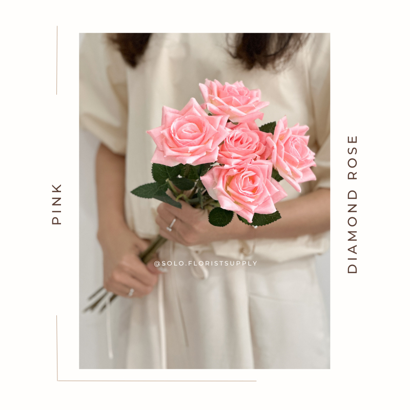 Jual SINGLE DIAMOND ROSE X1 Bunga mawar palsu/The simulation flower ...