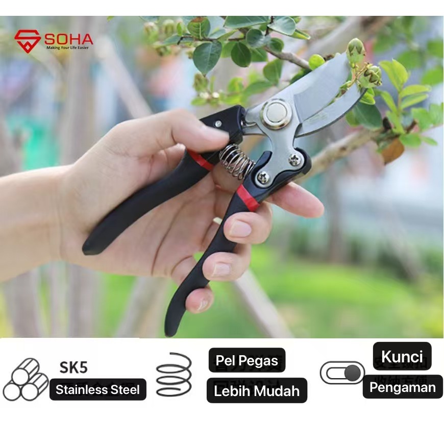 Jual KBN-10 Gunting Kebun Gunting Ranting Pohon Tebal Sampai 22mm Baja ...