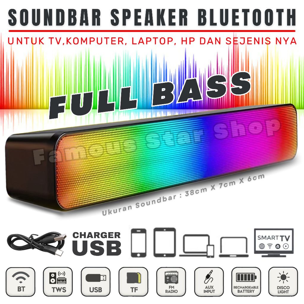 Jual MURAH BANGET Speaker Bluetooth Full Bass TV, Laptop, Komputer, HP ...