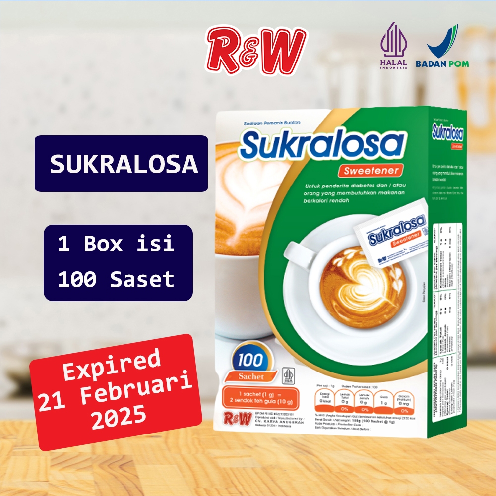 Jual PROMO Sukralosa Gula Rendah Kalori Sweetener Rajawali R&W RW 100 ...