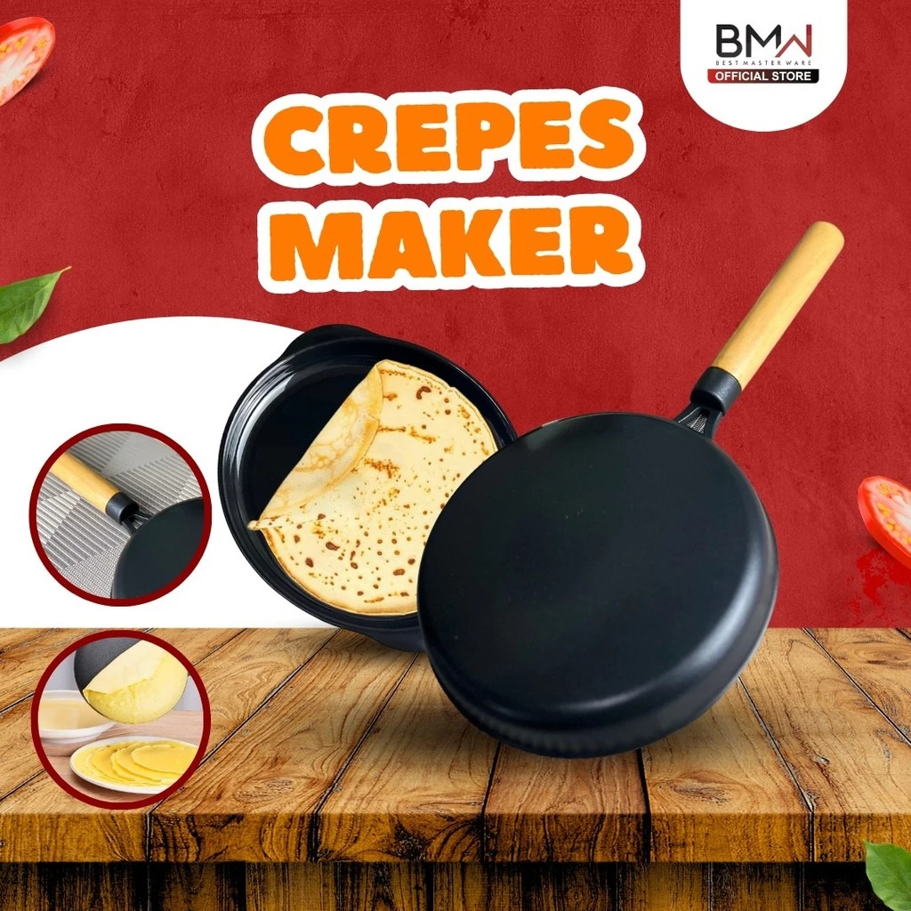 Jual Crepes Maker Wajan Cetakan Kulit Lumpia Risol 22 Cm Anti Lengket ...