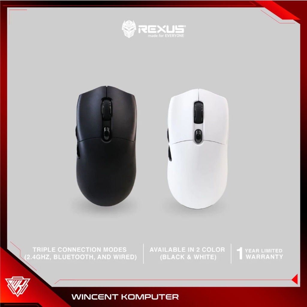 Jual Rexus ARKA IV / RX-115 Mouse Gaming Wireless Triple Connection ...