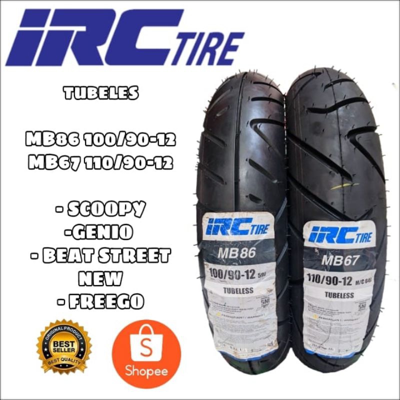 Jual Ban tubles matic IRC 100/90 110/90 ring 12 scoopy genio freego ...