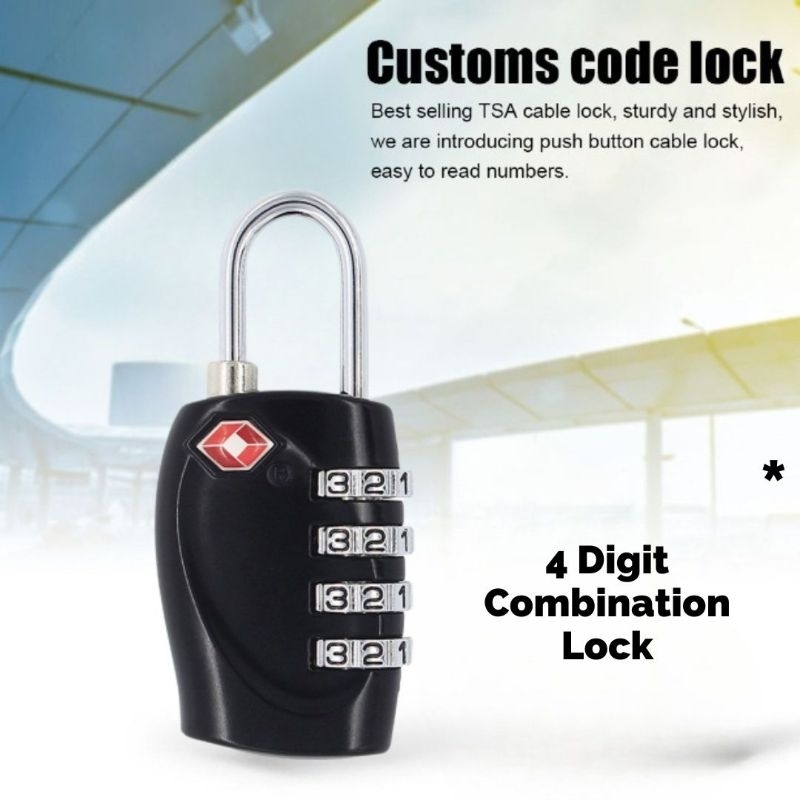 TSA TRAVEL LOCK International Standart Traveling Gembok Kunci Koper Kode  Angka Digit Jasit Tas Cabin Bagasi