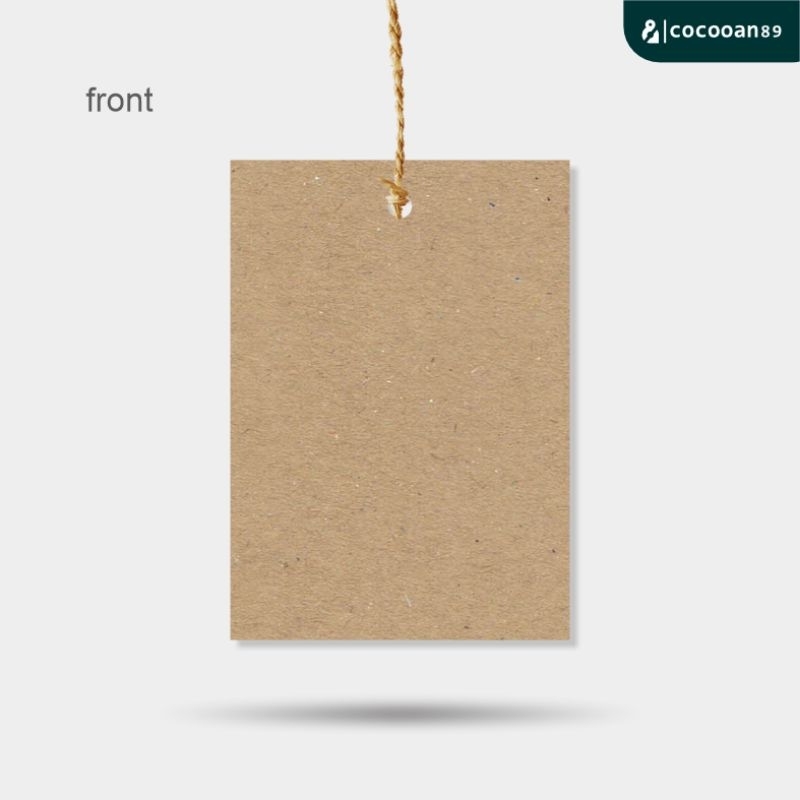 Jual MURAH!!! hang tag label kraft rustic paper portrait - UMKM tag ...