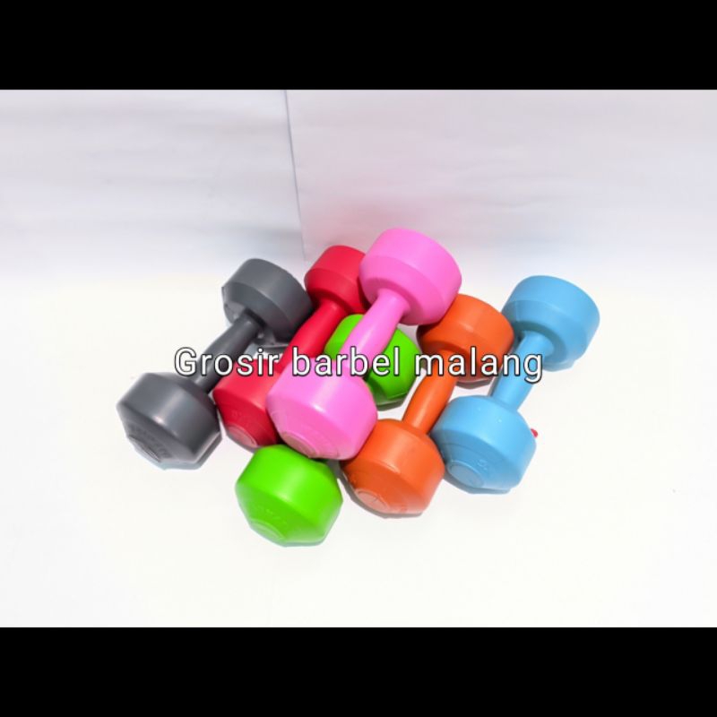 Jual Dumble barbel DUMBBELL 3kg| warna workout home gym fitnes dirumah ...