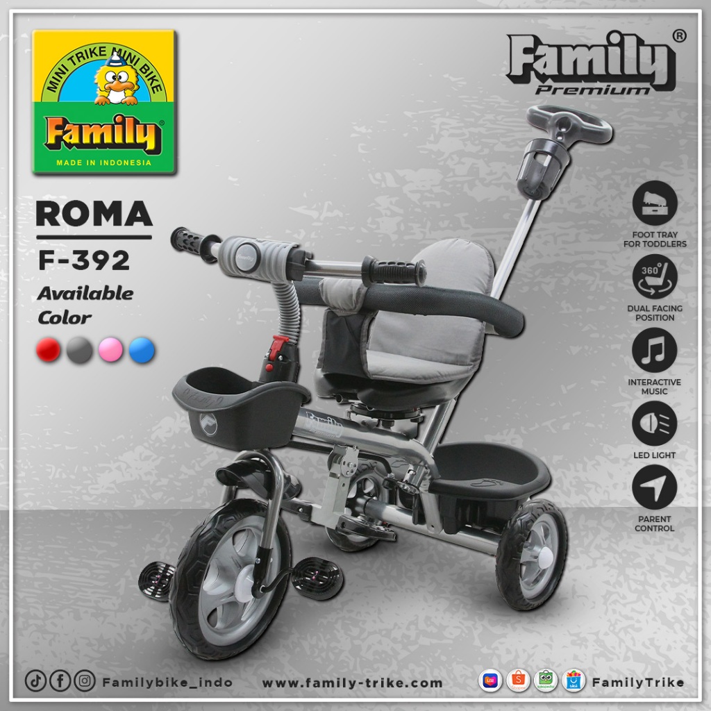 Jual SEPEDA ANAK RODA 3 FAMILY 392 ROMA | Shopee Indonesia