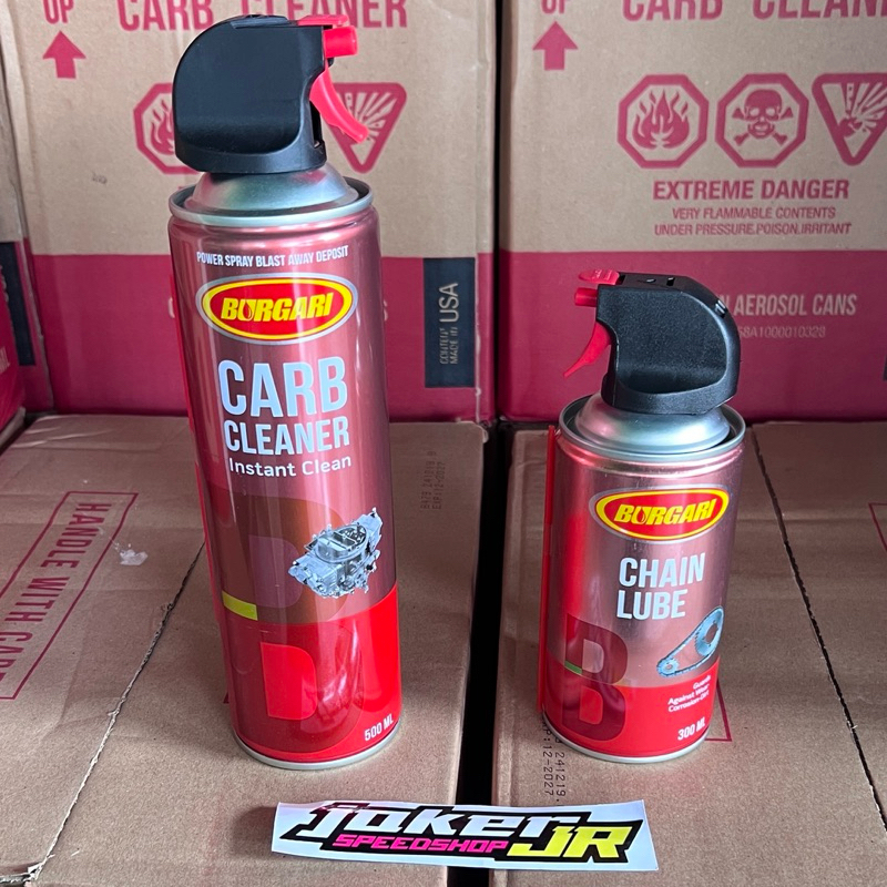 Jual CARBU CLEANER BURGARI CHAIN LUBE BURGARI KARBU CLEANER PELUMAS ...