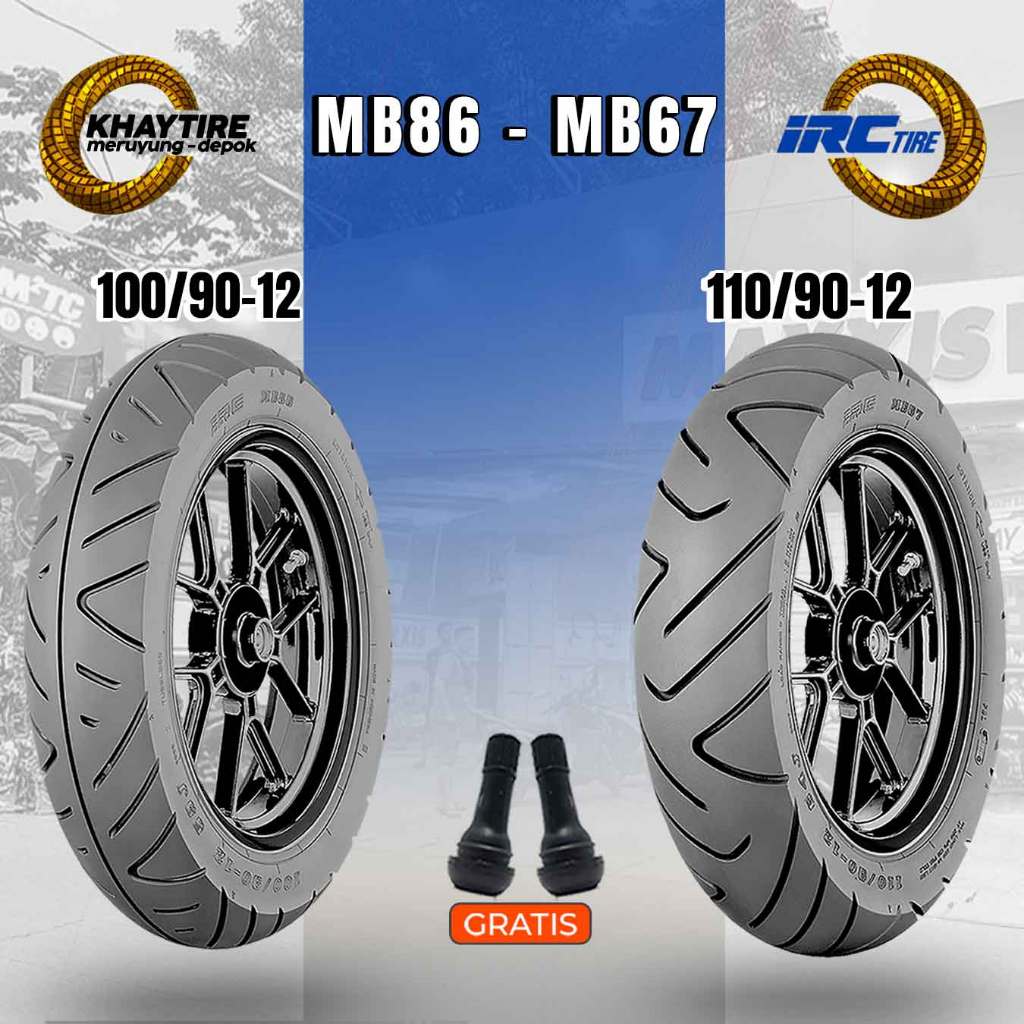 Jual Paket Ban Motor NEW SCOOPY - FREEGO IRC MB86 100/90-12 + MB67 110/ ...