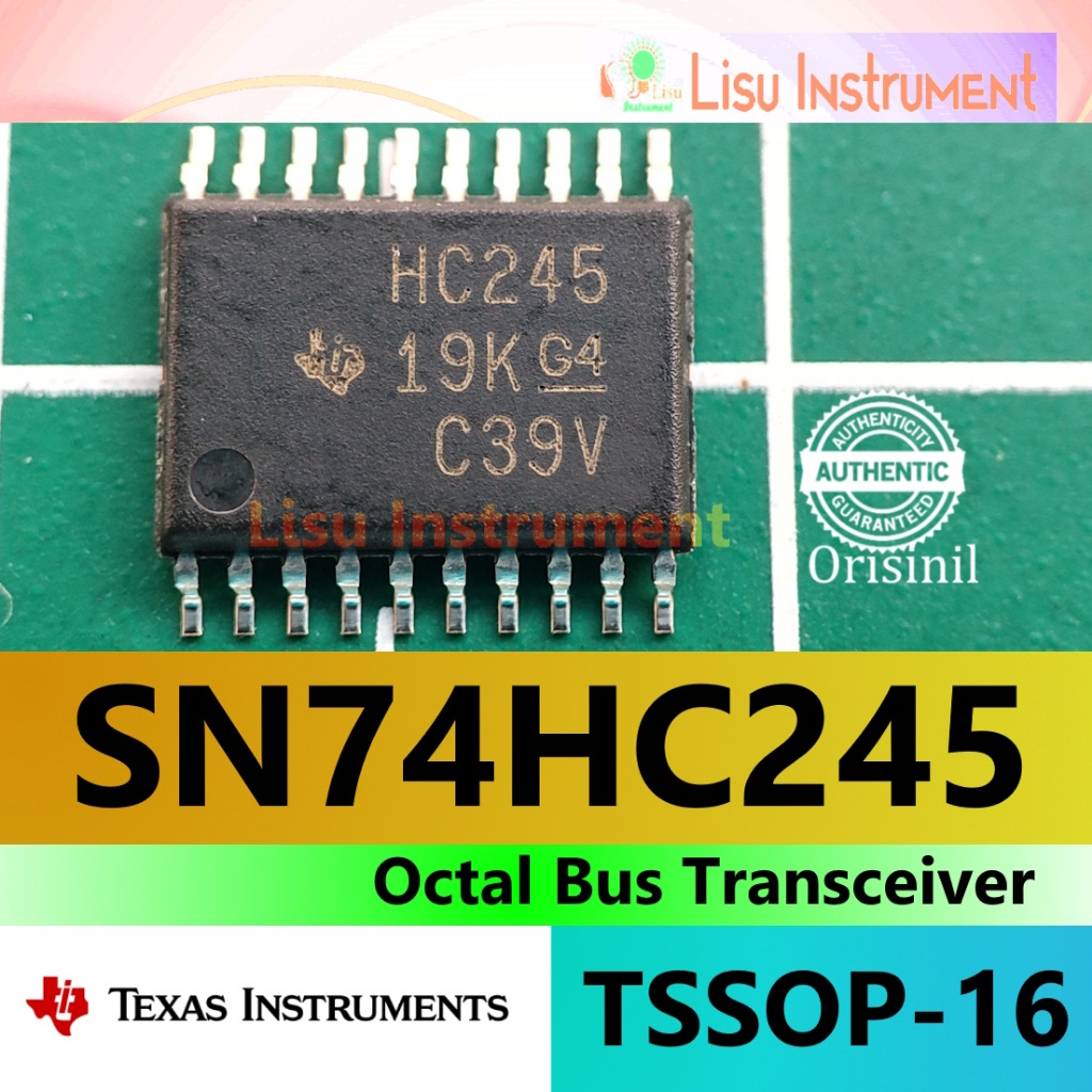 Jual SN74HC245 Octal Bus Transceiver 74HC245 HC245 TSSOP-20 Texas ...