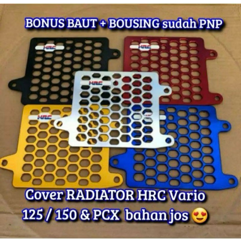 Jual Cover Tutup Radiator HRC PCX 150 Vario 125/150 Old New ADV 150 CNC ...