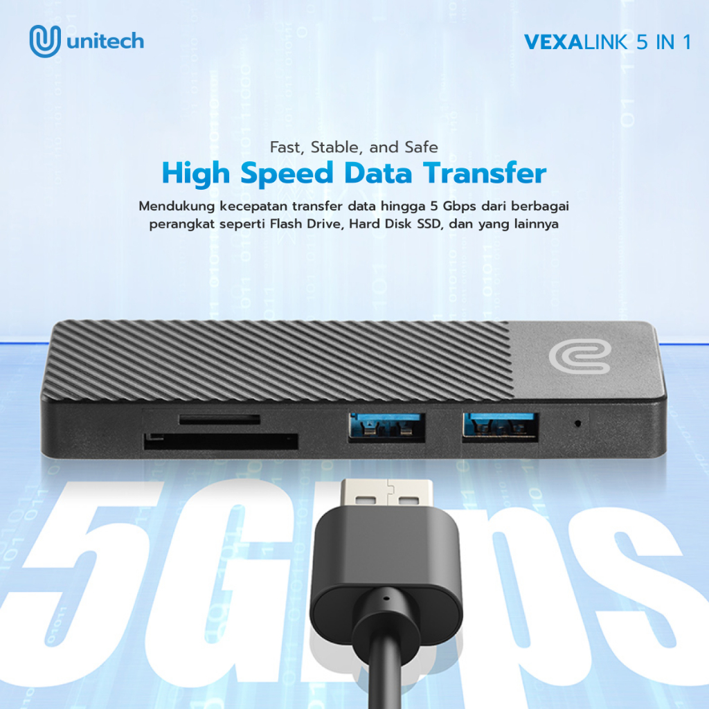 Jual USB HUB Unitech VexaLink / Vexa Link USB 3.0 | USB 2.0 | SD Card ...