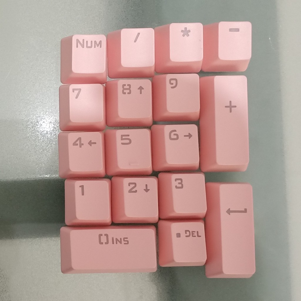 Jual Keycaps Mechanical Keyboard OEM Pink ABS Doubleshot Shine Thru ...