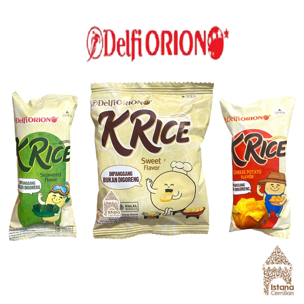 Jual Krice Delfi Orion Krekers Beras Sweet / Seaweed / Cheese SATUAN ...