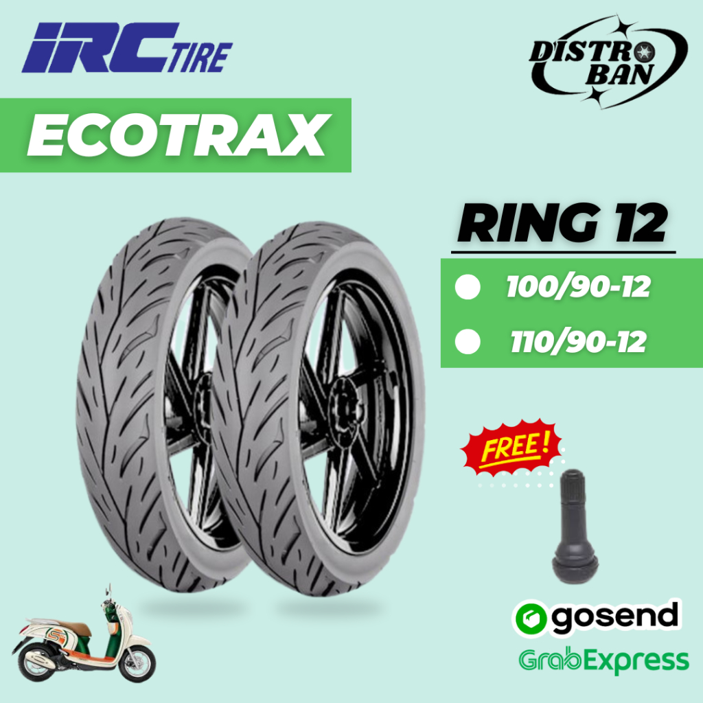 Jual PAKET BAN MOTOR SCOOPY IRC ECOTRAX RING 12 100/90 & 110/90 ...