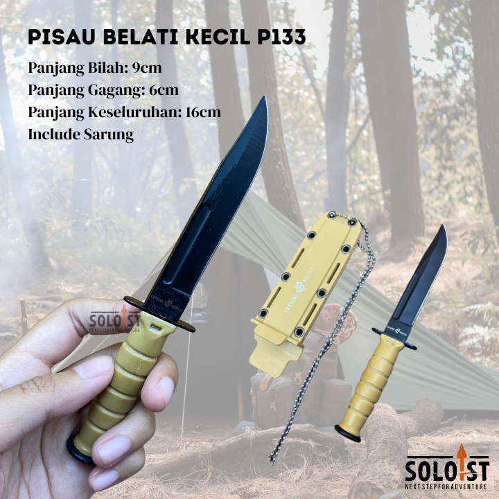 Jual Pisau Belati Mini P133 untuk camping outdoor Pisau camping