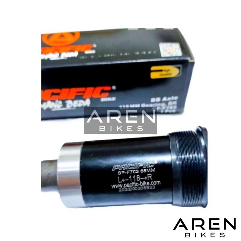 Jual BB 118 122 mm PACIFIC BOTTOM BRACKET AS TENGAH BEARING LAKER ...