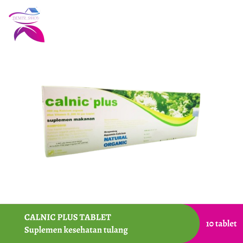 Jual Calnic Plus Tablet Strip 10 Tablet / Kalsium 400 mg + Vitamin D3 ...