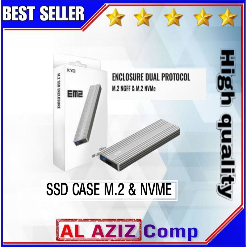 Jual KYO EM2 M2 NVMe & NGFF Enclosure 10Gbps SSD M.2 NGFF & NVME USB ...