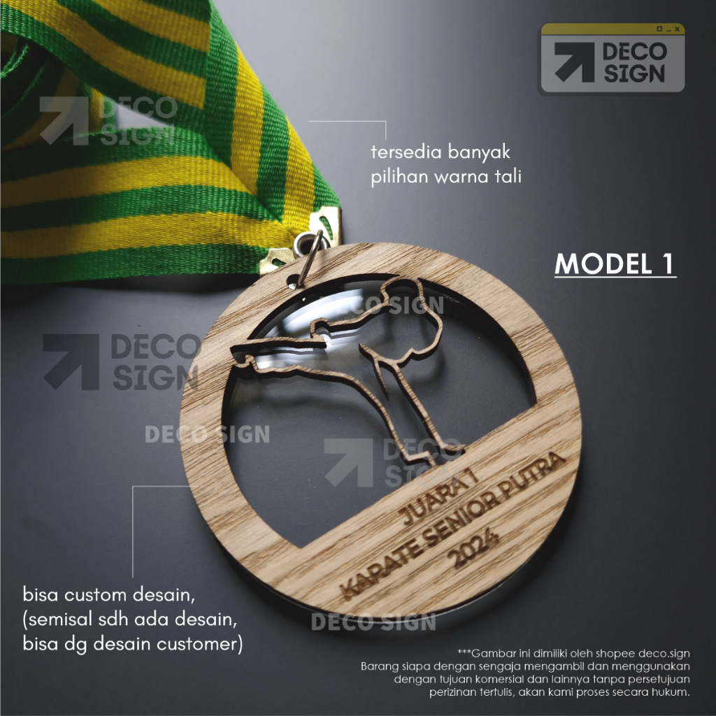 Jual Medali Custom Akrilik/ Medali Wisuda Graduation/ Medali Kejuaraan ...