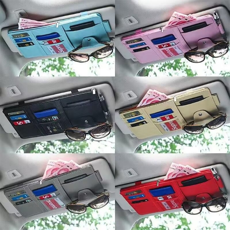 TEMPAT KARTU SUN VISOR CARD HOLDER SUNVISOR  MOBIL CAR ORGANIZER KARCIS VS-02 bag tas