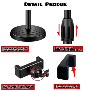 Ringlight Dimmable Live Streaming Holder Tripod 2 Holder Stand 16 Cm (38)