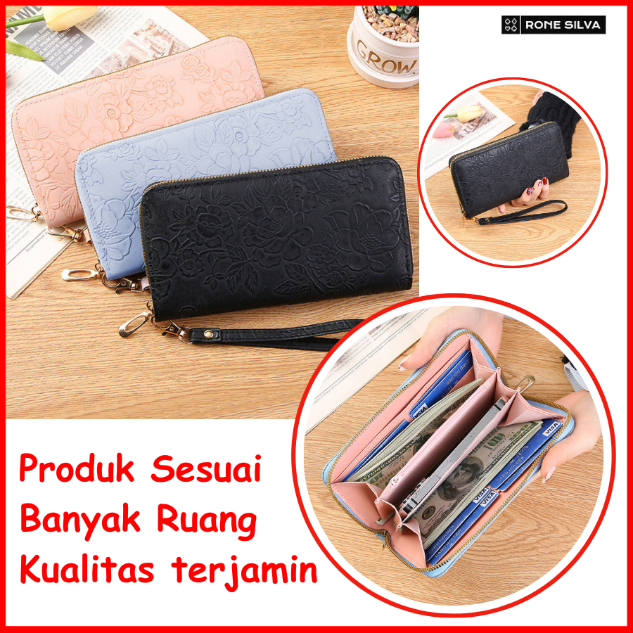 Jual Dompet Cewek Resleting Panjang Lipat Wanita Besar Pink Uang ...