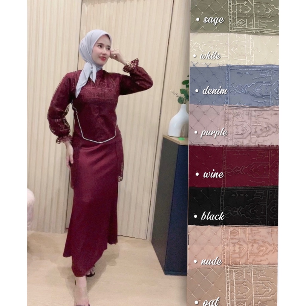 Jual One Set Brukat Tulle dan Rok Mermaid bahan silk/BAJU WISUDA/BAJU ...