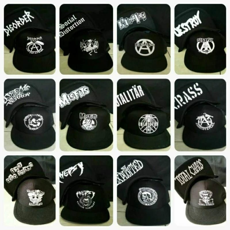 Jual Topi jaring/Topi sablon/Topi punk | Shopee Indonesia