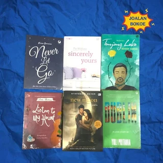BUKU NOVEL ORIGINAL NOVEL FIKSI / NOVEL THRILLER / NOVEL REMAJA / NOVEL DEWASA / NOVEL FANTASI / NOVEL ROMANCE / BUKU SASTRA,BIOGRAFI,NONFIKSI/BUKU DUBLIN/NOVEL NEW MOON/NOVEL LISTEN TO MY HEART/NOVEL TANJUNG LUKA/NOVEL SINCERELY YOURS/NOVEL NEVER LET GO