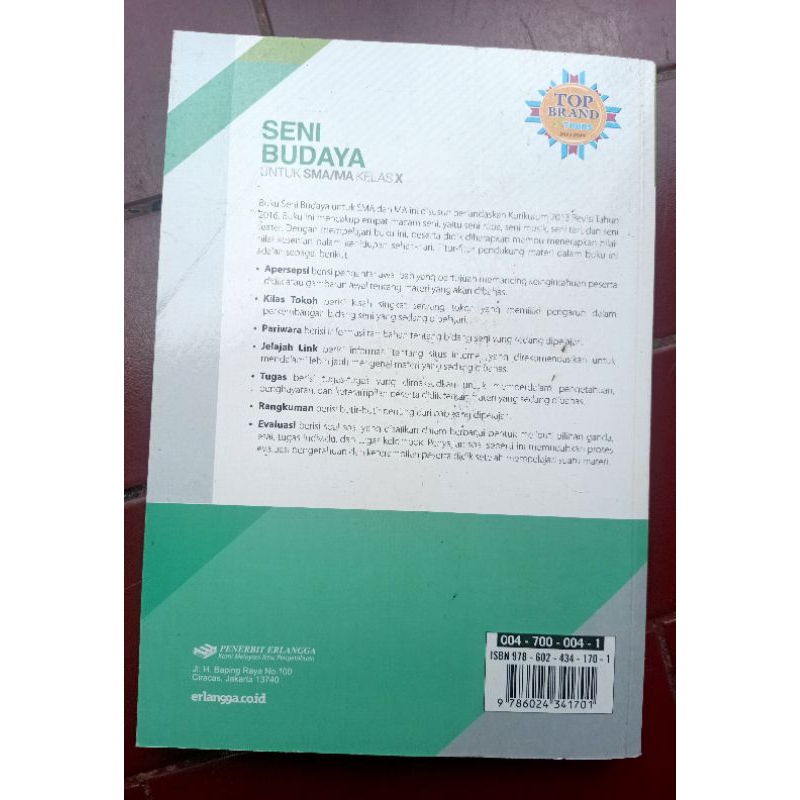 Jual Buku Wajib' Seni Budaya untuk SMA dan MA kelas X | Shopee Indonesia