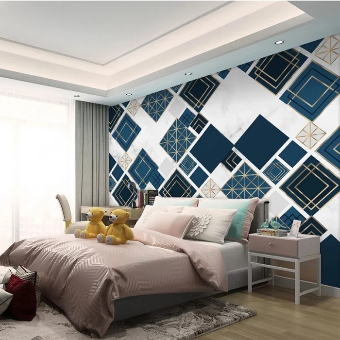 Jual 4 Pcs 120X60Cm High Simulation Stone 3D Wall Stickers Stone ...