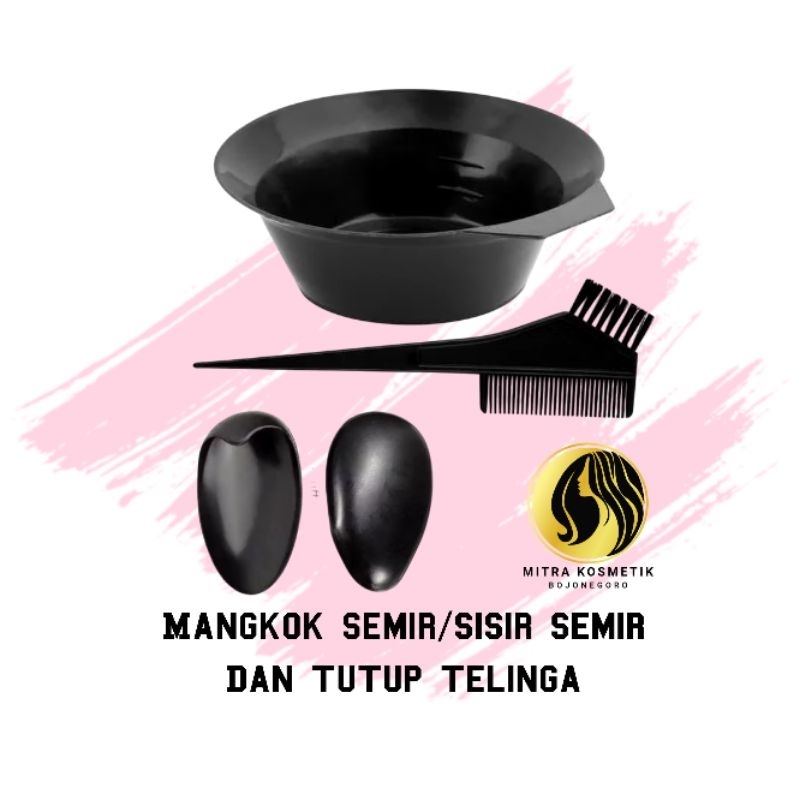 Jual PAKET HEMAT! Sisir Semir & Mangkok Semir & Tutup Telinga Sepasang ...