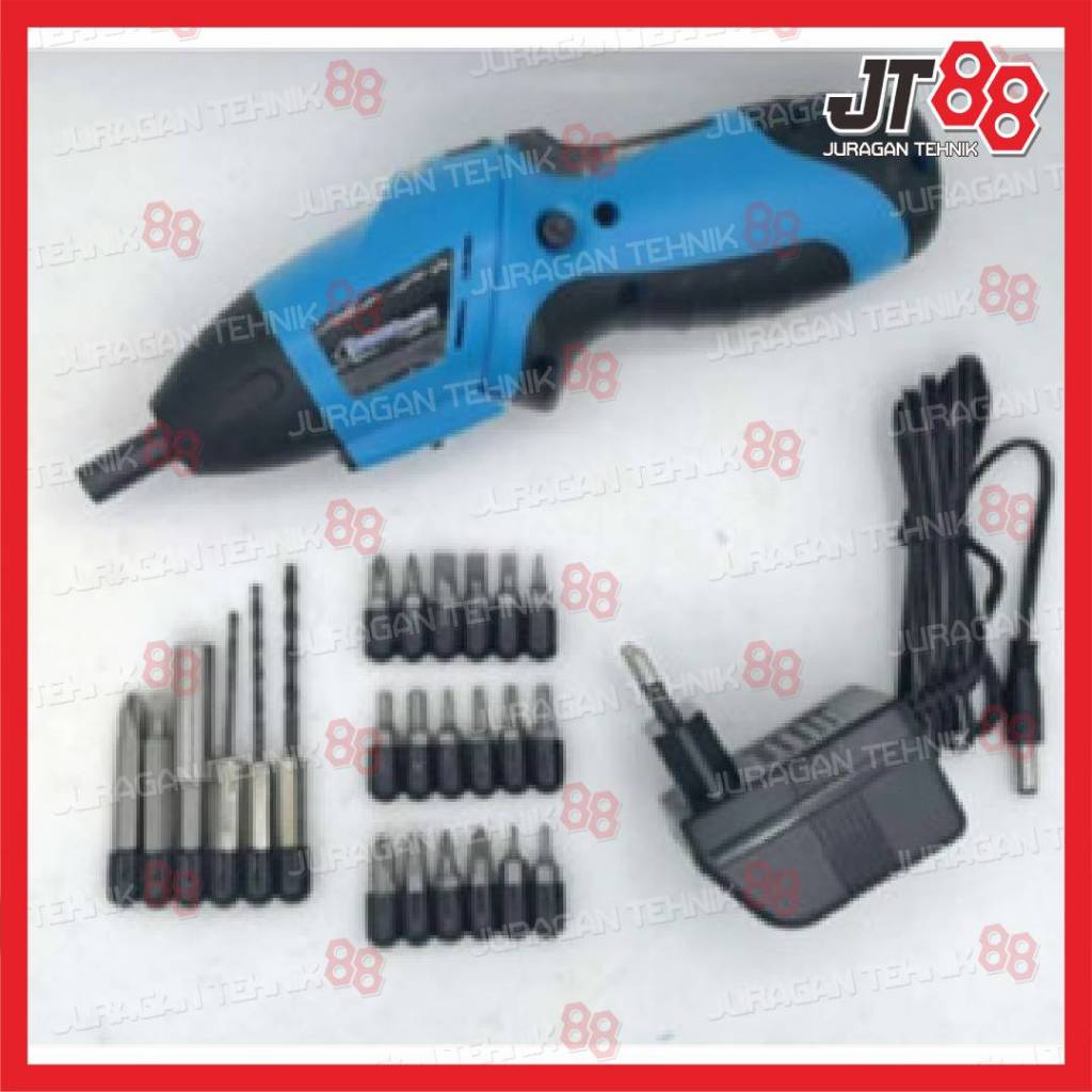 Jual BENZ Cordless Screwdriver 25pcs Bor Baterai Tangan 4.8V BZ8102 ...