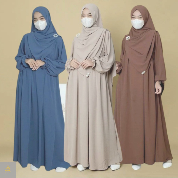 Jual ELENA GAMIS SET HIJAB PASMINA OVAL/GAMIS CRINGKEL KEKINIAN ...