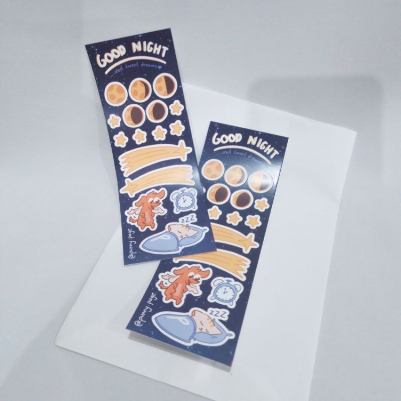 Jual Good Night Sticker Sheets | Punny Page | Shopee Indonesia