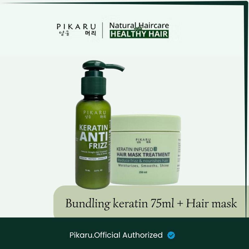 Jual ( BUY 1 GET 1 ) Pikaru Keratin 75 ML & Pikaru Infused 3 Hair ...
