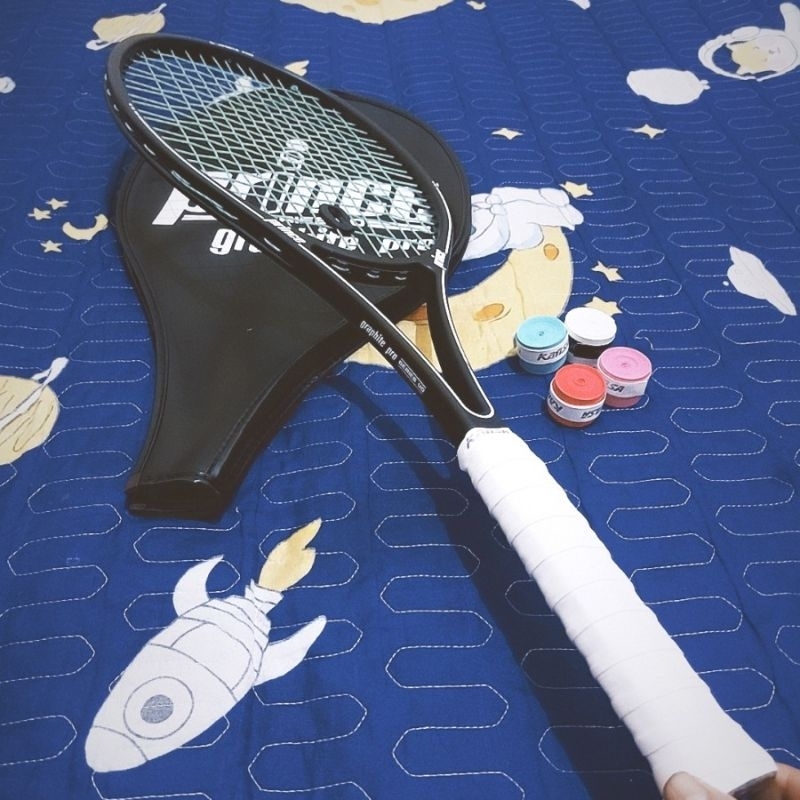 Raquette De Tennis Vintage Prince Graphite Pro Oversize - Années 90, Poignée 4 1/2, Housse Incluse