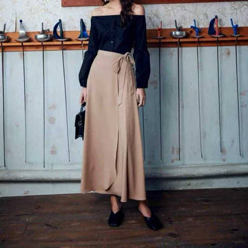 Rok Lilit Satin Silk Premium Rok Flare Wanita Polos Masakini Korean Style HIMARI SKIRT