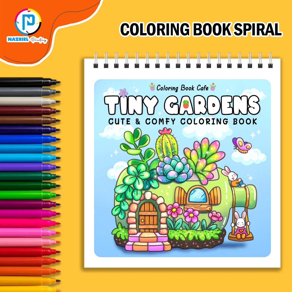 Jual Tiny Gardens by Coloring Book Cafe Coloring Book Buku Mewarnai ...
