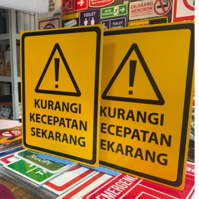 Jual SIGN/RAMBU KURANGI KECEPATAN BAHAN ACP 3MM | Shopee Indonesia