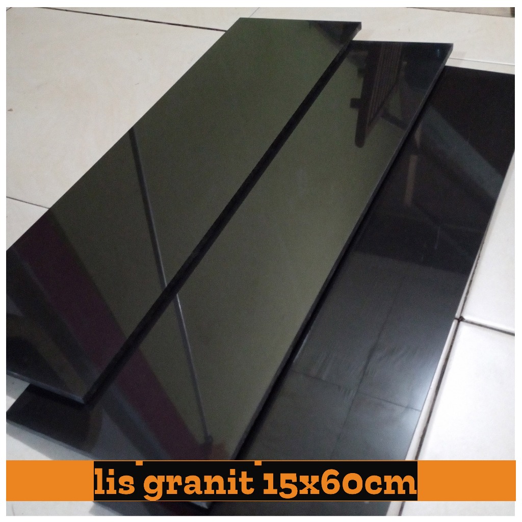 Jual Lis Plin Granit 10x60 cm Hitam Glossy List Plint Dinding Lantai ...