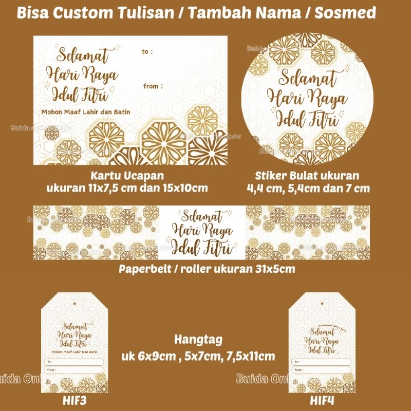 Jual Label Sticker Kartu Ucapan Paperbelt Hangtag Selamat Hari Raya ...