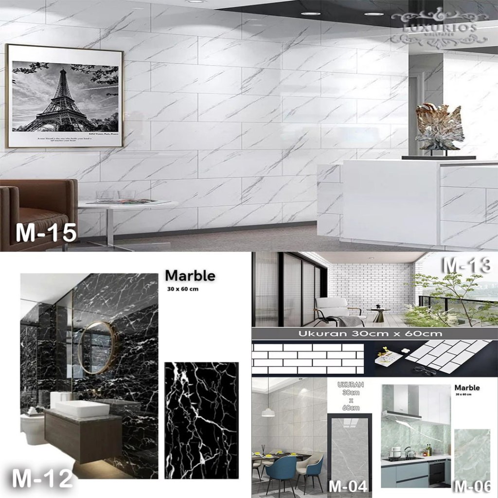 Jual Wallpaper Sticker Marble Sticker Marmer sticker Granit Vinyl ...