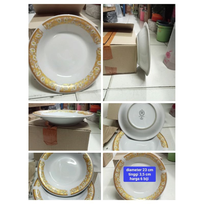  Jual piring keramik omega kembang diameter 23 cm tinggi 3,5 cm harga 6 Illustration 