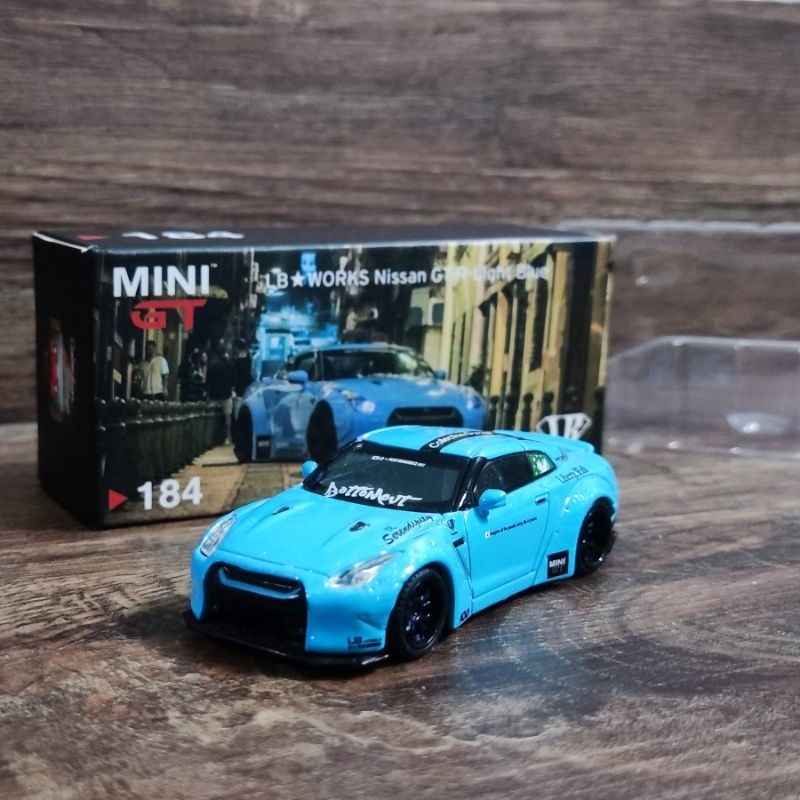 Jual Mini GT 185 LBWK Nissan R35 Light Blue Macau Special UNSEALED ...