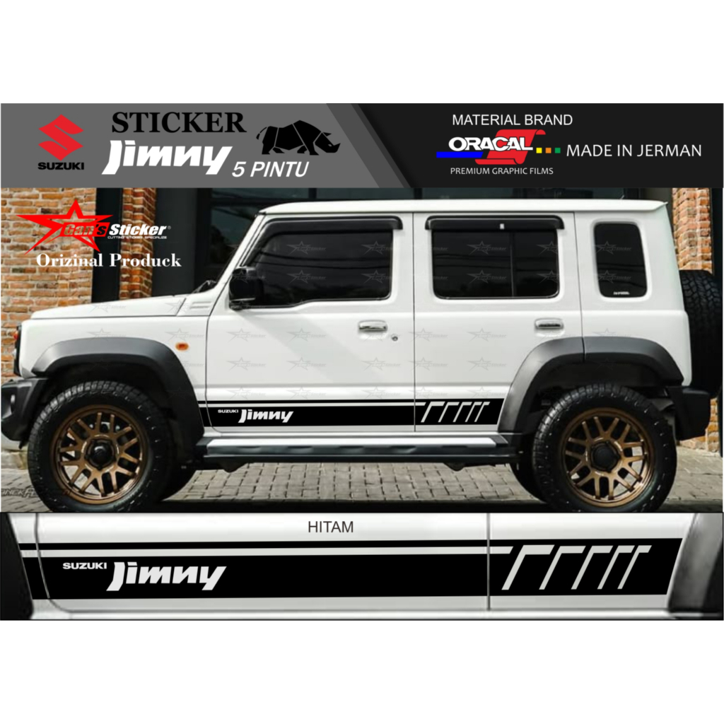 Jual Sticker Suzuki Jimny 5 pintu Suzuki Jimny long Sticker mobil jeep ...